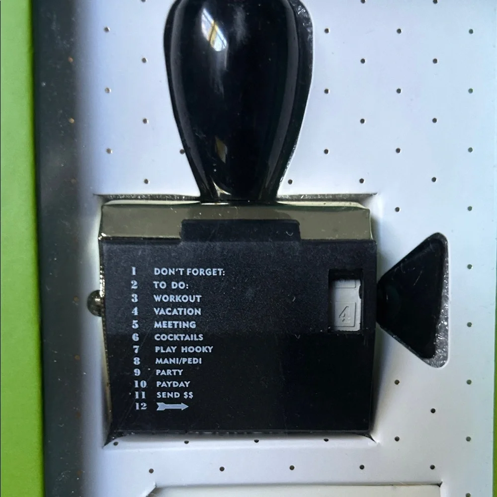 Kate Spade Black and White Office Tasks Rotating Stamp Set